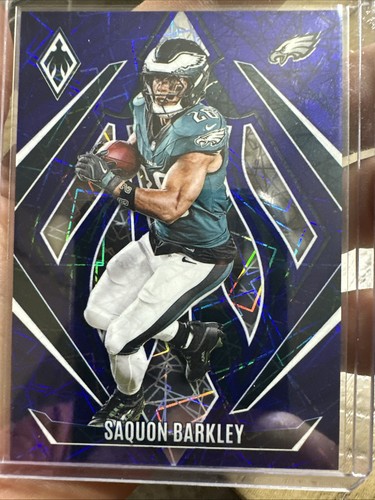 2024 Panini Phoenix Football #128 - SAQUON BARKLEY - Blue Lazer #d /125