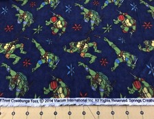 TMNT Cowabunga 2014 9” X 42” tela de franela #1429b