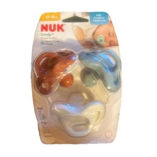 0-6m 3 Pacifiers NUK Comfy Medical Grade Silicone Orthodontic New in Packaging