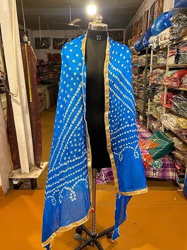 3-50 pz lotto all'ingrosso di seta Dupatta tinta unita, Bandhej Dupatta tapara seta Dupatta - Foto 15 di 23