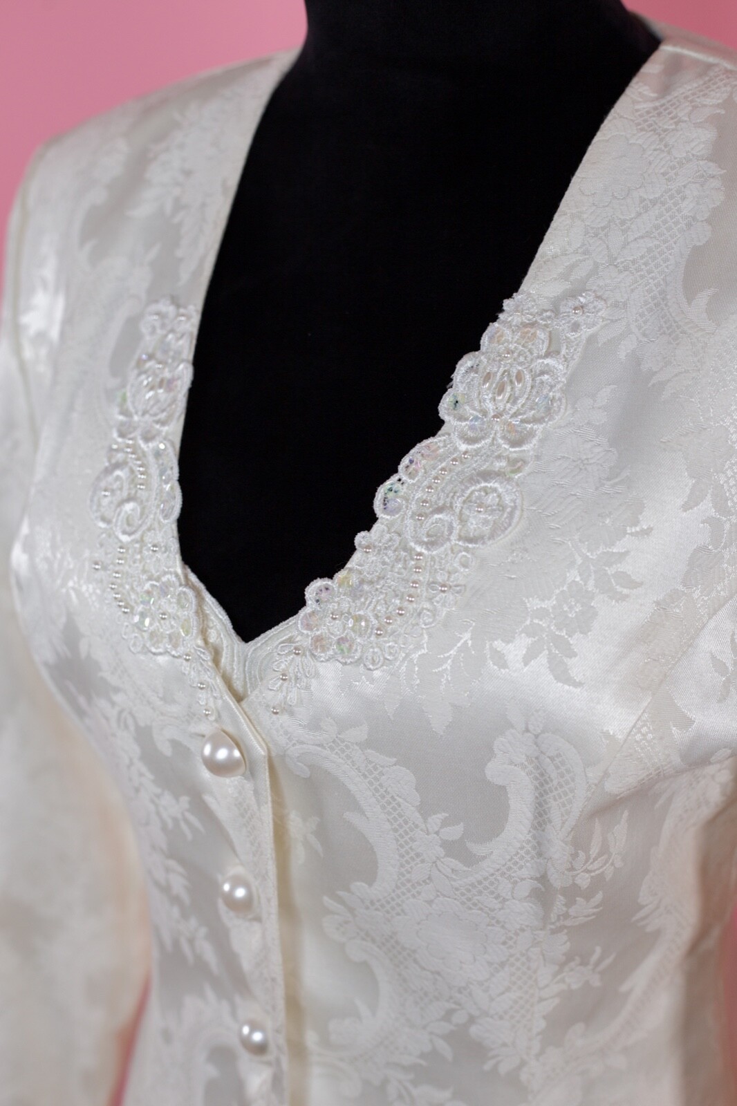 RARE Vintage Jessica McClintock Bridal Dress w/Ja… - image 9