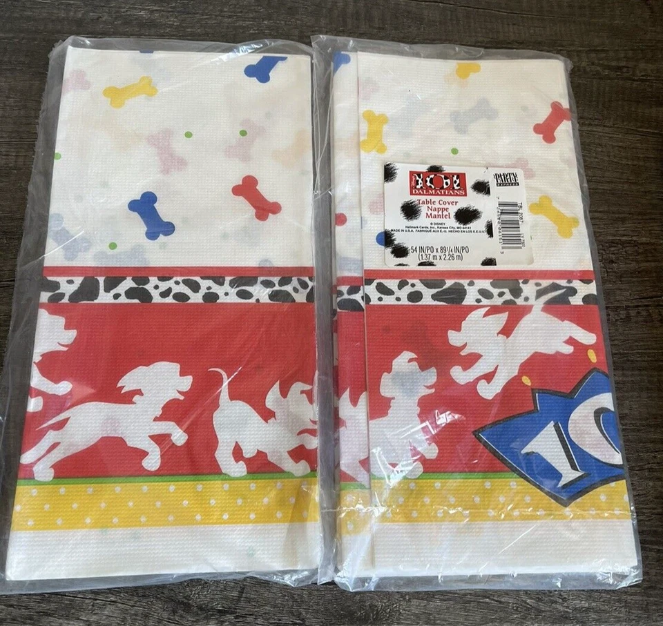 2 Fundas de Mesa Disney Hallmark Vintage 101 DALMATIONS Papel Perro FIESTA DE CUMPLEAÑOS Foto 4 de 4