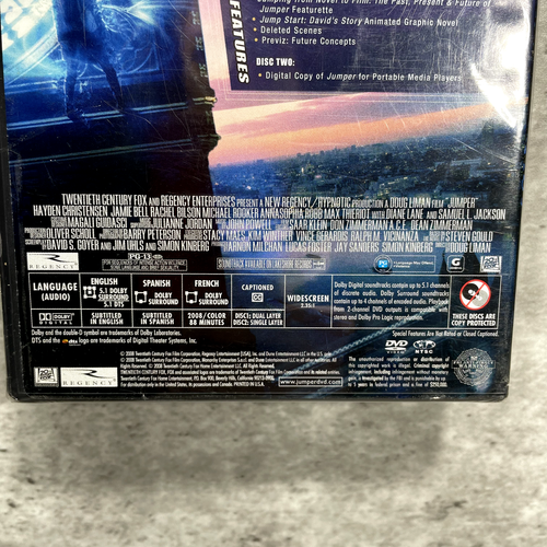 Jumper Digital Copy Special Edition DVD Hayden Christensen New Sealed - Picture 4 of 4