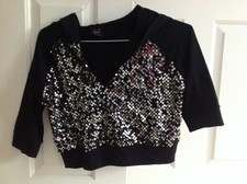 Girls Gia Mia sequin dance hoodie style G219 size Adult Small SA