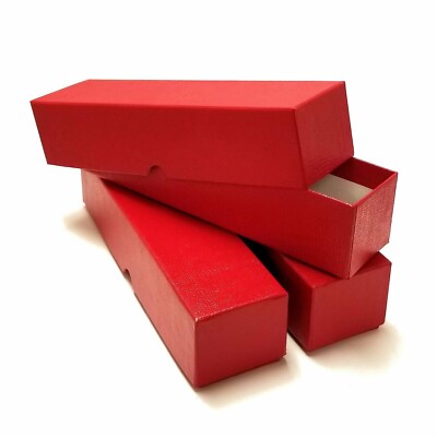 3 Red 2x2 Coin Flips Boxes 9 Inch Top Quality Safe Storage Hold Snap Single Row
