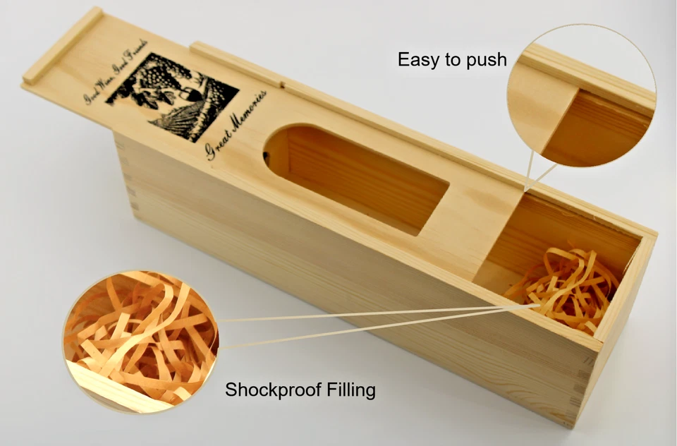 Caja de vino de madera con abridor y aireador - Juego de regalo para amantes del vino’s Foto 4 de 4