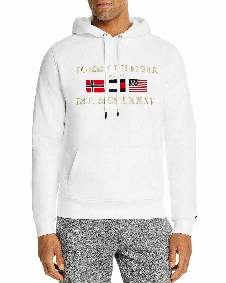 House Hilfiger Hooded (Norway Sweatshirt Tommy eBay Graphic flag +USA) Logo +TH |