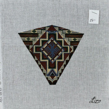 Liz Diamond Ornament Handpainted Needlepoint Canvas 18 Mesh