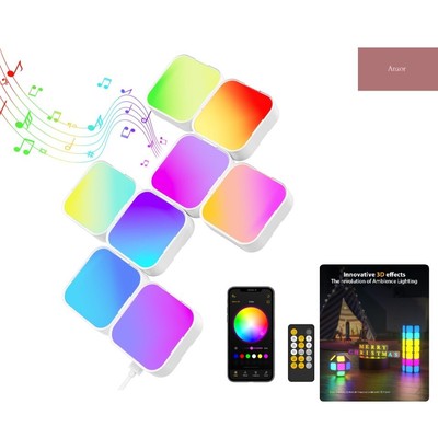 8 Pack Hexa LED Light Panels, Gaming RGB Wandleuchten Panel Mit Smart-App,Musiks