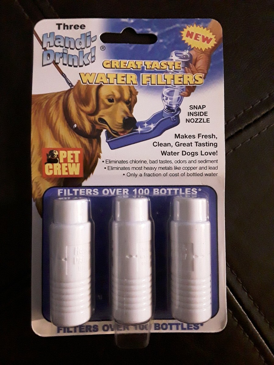 Handi-Drink great taste water filters for on-the-go Pet Watering