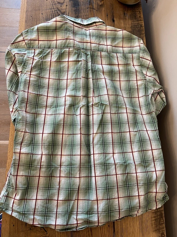 Camisa Recta Wrangler George Juvenil X Grande Corte Vaquero Colección Cuadros Verde Foto 4 de 4