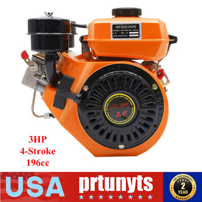 EBERTH 3 HP motore a benzina 1 cilindro 4 tempi con albero da 16,00 mm