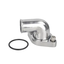 For SBC BBC Chevy 265 327 350 396 454 Polished 90° Swivel Water Neck Thermostat