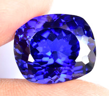 Flawless 11.90Ct Natural Blue Ceylon Sapphire AGL Certified Cushion Cut Gemstone