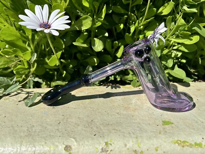 Smoking TOBACCO Collectible Glass Pipe  Purple Hammer With Donuts Mouth