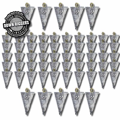 2oz Pyramid Sinkers: up to 65pk/8.12lbs | Handcrafted By Down Riggers, LLC
