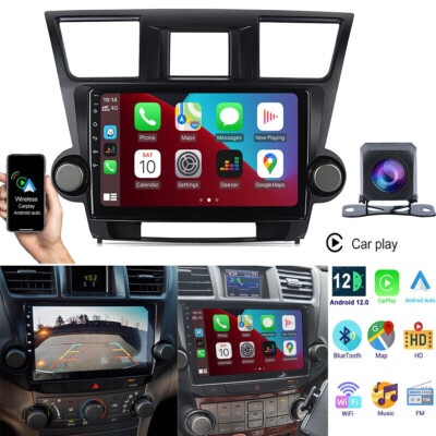 Android 12 Car Stereo Radio GPS Navi Carplay For Toyota Highlander 2008-2013 JBL