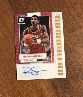 Ralph Sampson 2017-18 Optic Hall Dominator Auto HD-RS Cavaliers Rockets /49 HOF