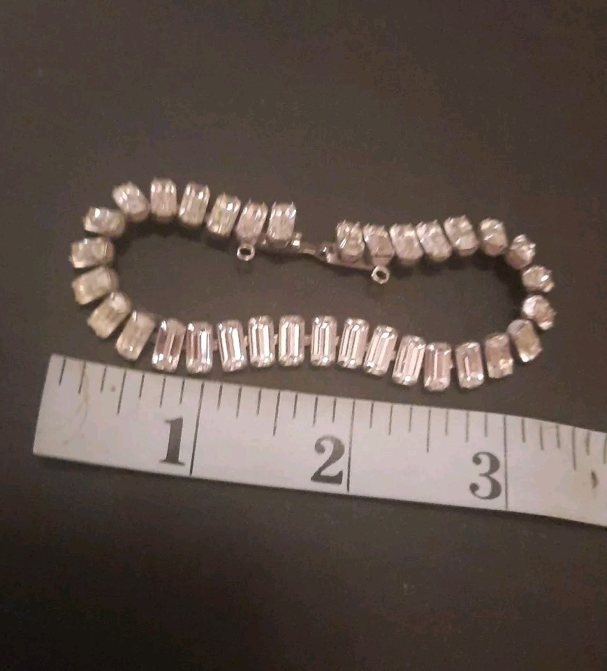 Weiss Rectangle Rhinestone Bracelet READ - image 9