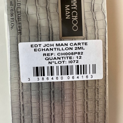 Jimmy Choo Man Perfume for Men EDT Sample Vial Spray 0.06 oz 2 ml Pack of 12 - Picture 2 of 5