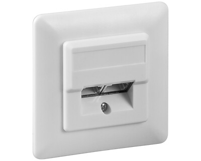 Goobay  CAT 5e Unterputz Netzwerk Anschluß Dose 2x RJ45 LSA weiß Unterputzdose
