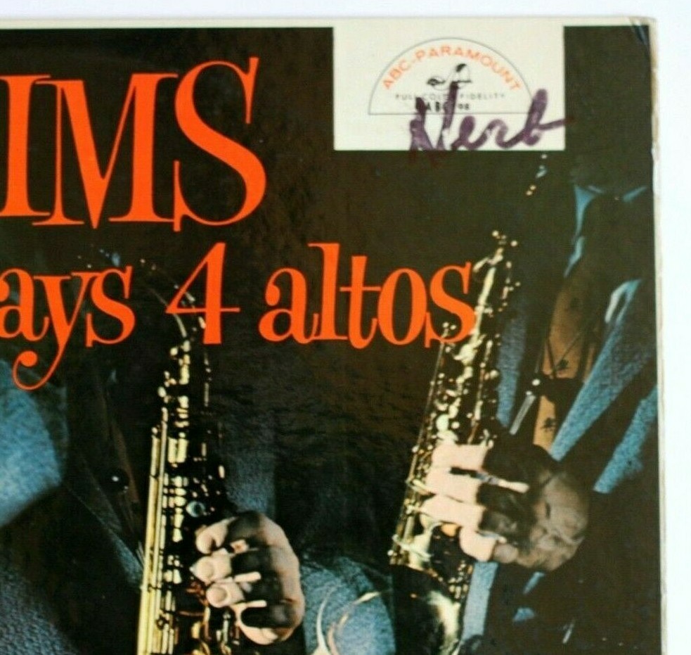 Zoot Sims plays 4 altos jazz blues George Handy Totah LP 1957 Am