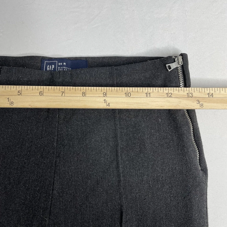 Pantalones Gap Para Mujer Juniors 00r Bi-Elásticos Cremallera Lateral Ajustados Gris Cremallera Tobillos Foto 3 de 4