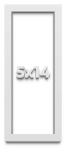 5x14 IN Shadow Box Frame White | 2 Inches Deep Real Wood Contemporary Shadowbox
