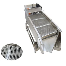 110V Full Stainless Steel Linear Vibrating Screen Two Layers w/8mm&6mm Screen