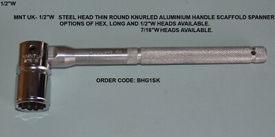 1/2''W (~23.5mm) Bi- Hex Steel Box Stainless Steel G1Sk Handle Scaffold Spanners 