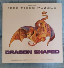 1000 Piece Fire Breathing Dragon Shaped Puzzle Made in the USA