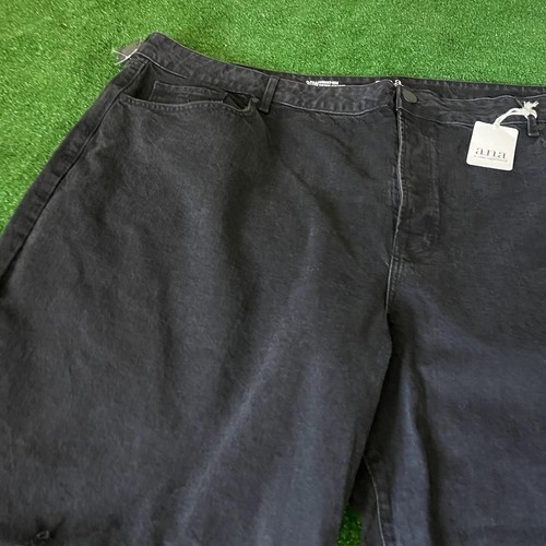 a.n.a highest-rise Vintage Straight Leg Distressed Black Jeans Plus Size 30W NEW - Picture 10 of 18