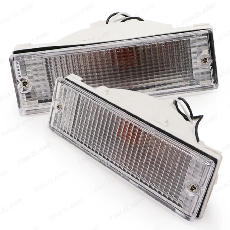 Set Clear Bumper Light Lamp For Mitsubishi Mighty Max L200 Dodge Ram50 1990 - 95 Foto 2 de 4