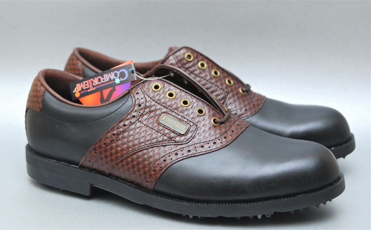 【美品】FootJoy DryJoys Pro 7.5 (26.5 cm) NWT FOOTJOY DRYJOY GOLF SHOES MENS SIZE 7.5M BLACK BROWN