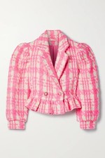 NWT LoveShackFancy Braelynn Tweed Checked Woo...