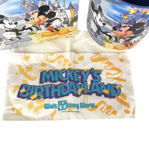 Mickey’s 60th Birthday Mug With Rare Napkin From Birthdayland 1988 - Picture 2 of 8