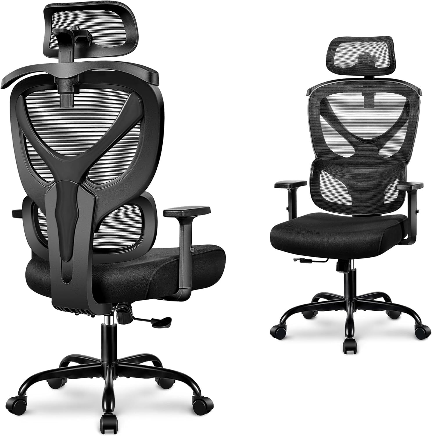 Office Chair Ergonomic Desk Chair Comfy Computer Chair  Big and Tall Home O...