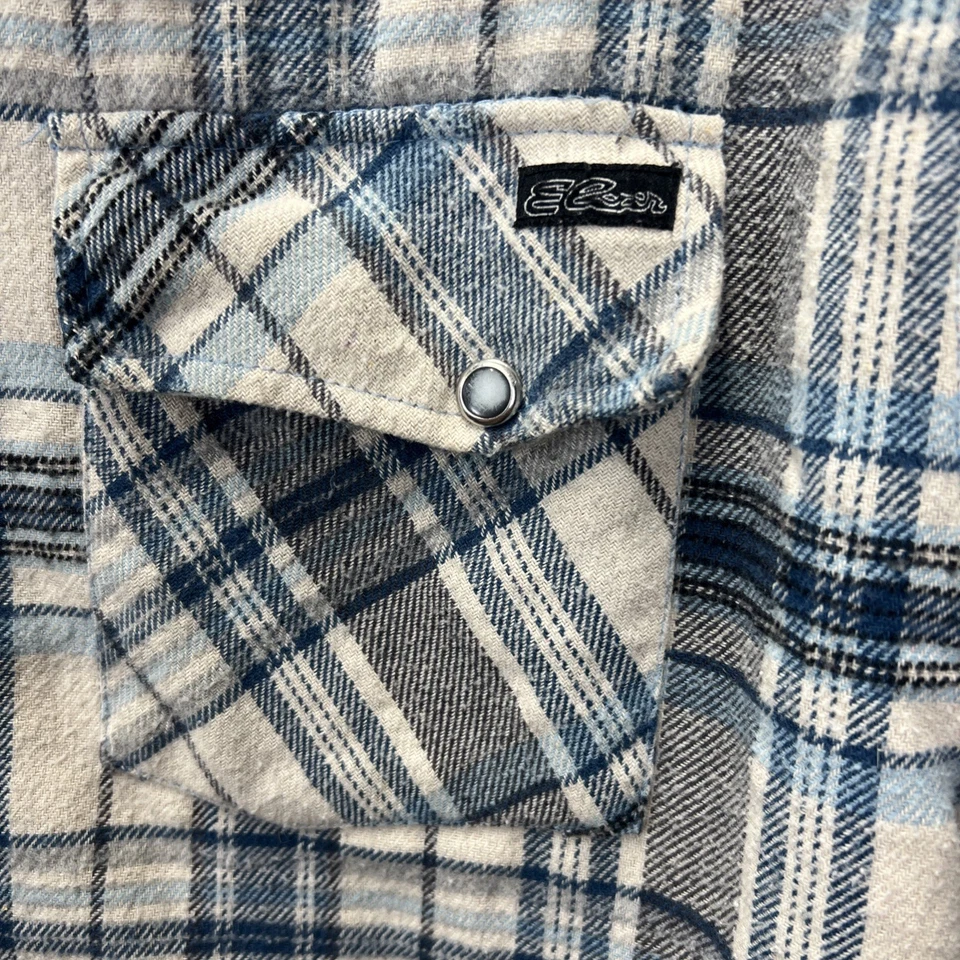 Chaqueta Camisa Elixir Franela Cuadros Forrada Sherpa Para Hombre Talla XL Manga Larga Foto 3 de 4