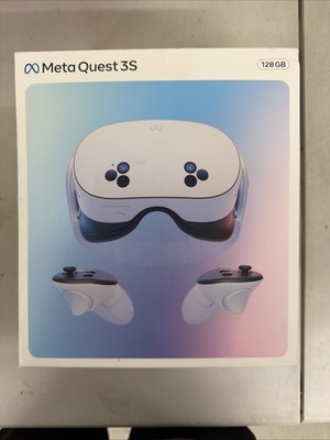 Meta Quest 3S 128GB VR Headset Bundle With Controllers - White