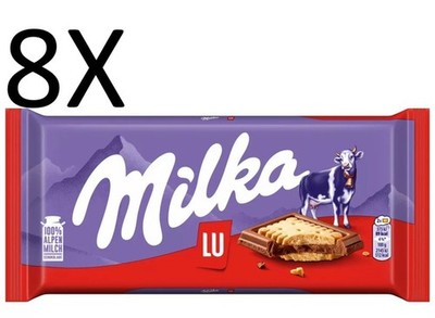 (8er Pack) Milka Alpenmilch Schokoriegel mit LU Keks 8x87g EU VERKÄUFER