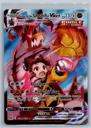 Single Strike Urshifu VMAX TG19/TG30 Holo Brilliant Stars Trainer Gallery Poke