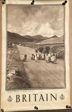 LOT OF 4 different ORIGINAL Lithograph British Travel Posters.  40in x25in