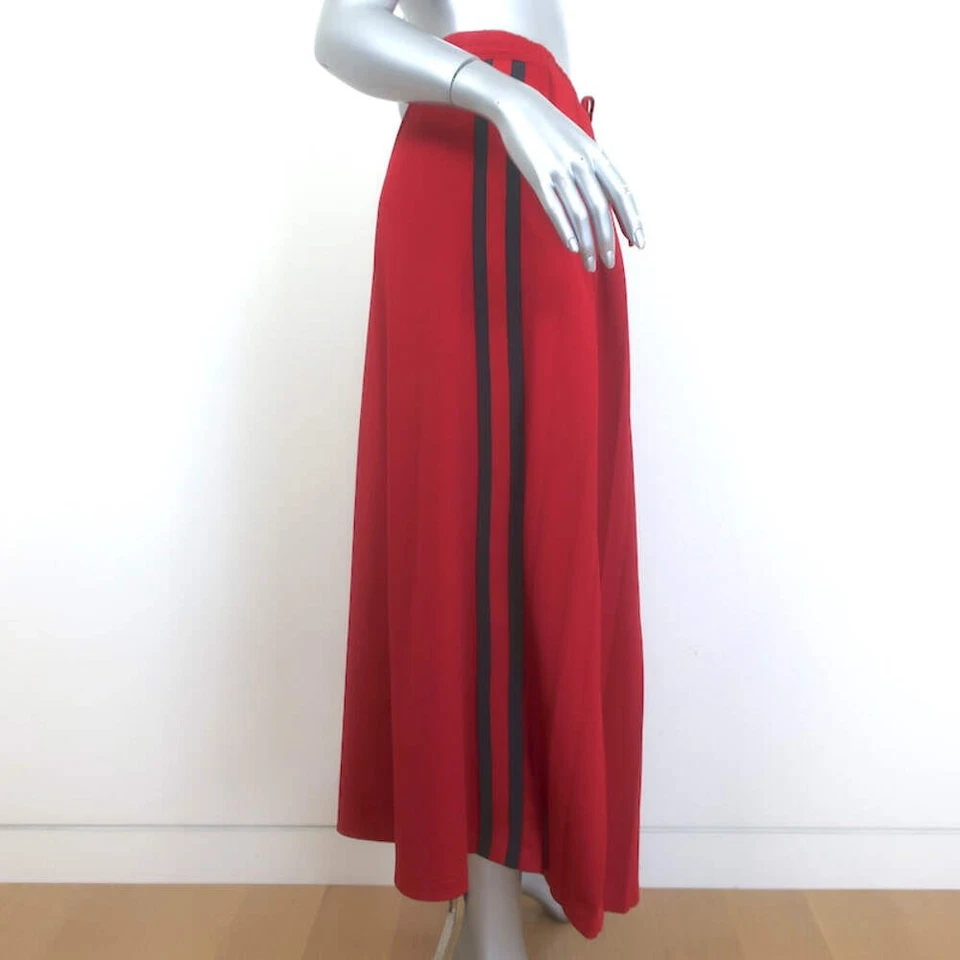 Gucci Side-Stripe Pleated Midi Skirt Red Technical Jersey Size Large - Image 3 of 4
