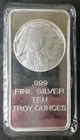 SilverTowne 10oz Silver Buffalo Bar in Plastic