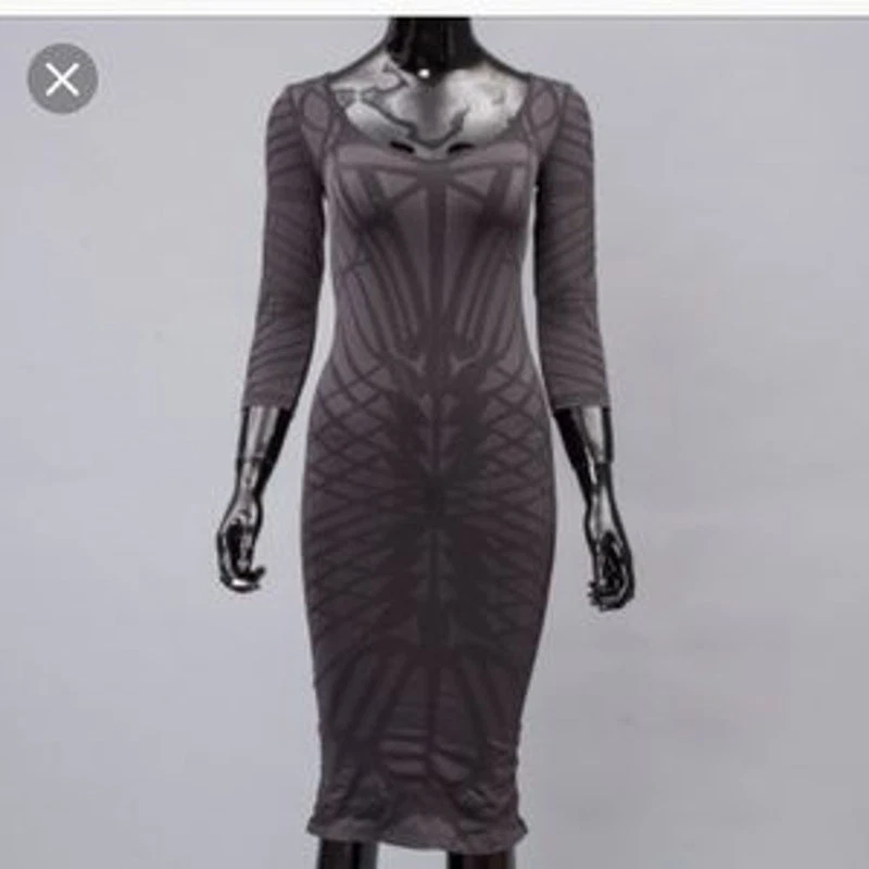 Zac Posen for WOLFORD Kleid Dress Medium M Anthracite Gray - Image 2 of 4