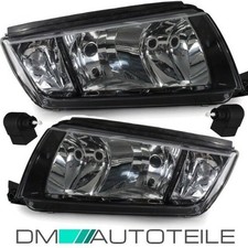 Scheinwerfer Links Rechts Chrom Schwarz 99-08 H7/H3 passend für Skoda Fabia 6Y