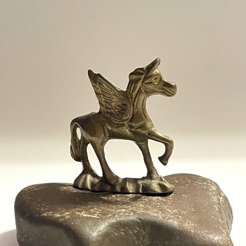 Vintage 2 Inch Brass Pegasus Winged Horse Figurine Miniature JB Taiwan ROC
