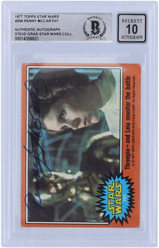 1977 Topps Star Wars #266 Threepio and Leia monitor the battle — BGS 10
