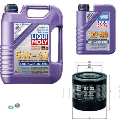 MAHLE Ölfilter 6 L LIQUI MOLY 5W-40 High Tech für Toyota Hiace III 4 Runner 2.7