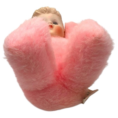 VTG 1970s USA Cuddle Toys By Douglas BABY DOLL Pink BONNIE Foam Filled Plush - Afbeelding 6 van 10